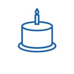 Icon of birthday cake