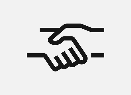 Icon representing a handshake