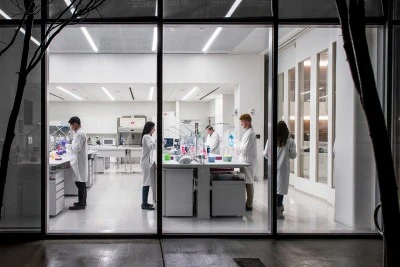 Scientists working in a lab