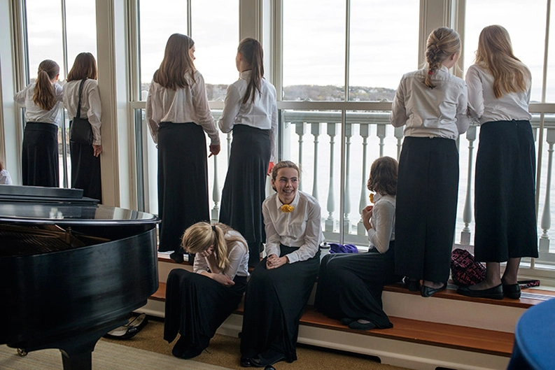 Elsa, Jennifer's daughter, with some of her friends