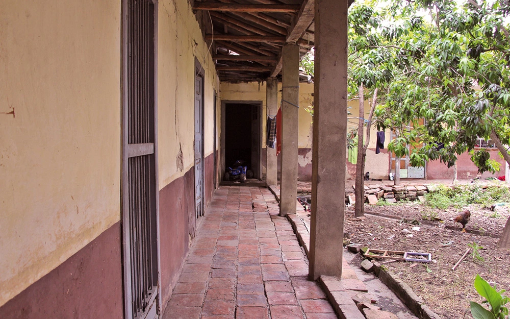 Impoverished housing in rural area with triatomine bugs