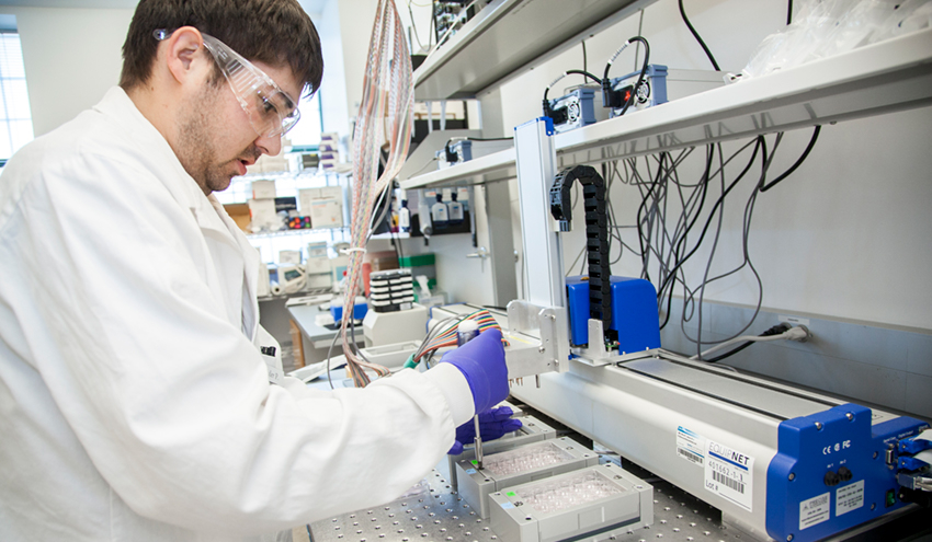 Tyler Patron researches cystic fibrosis