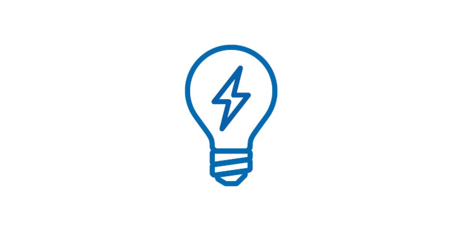 Icon of electric lightbulb