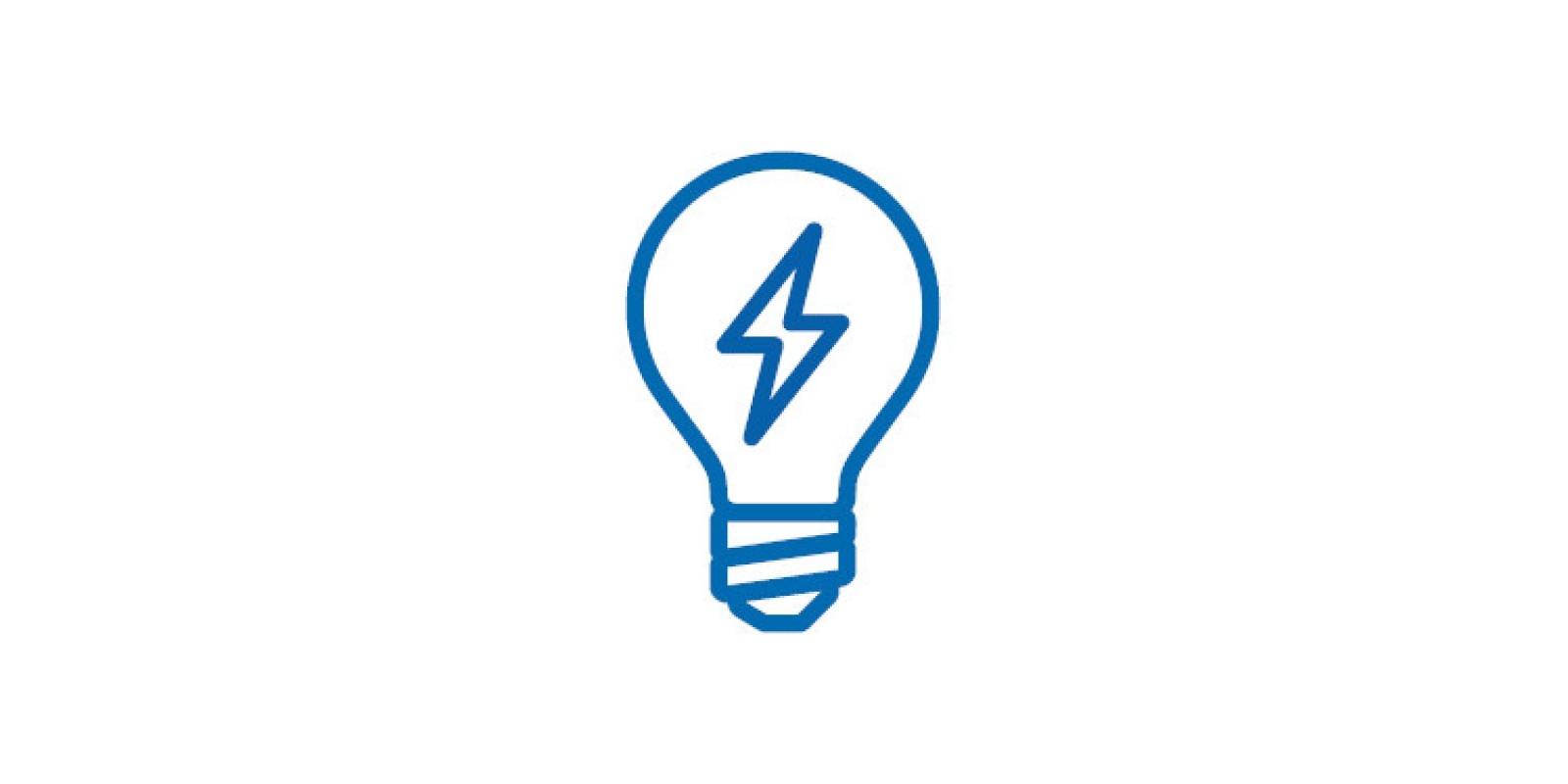 Icon of electric lightbulb