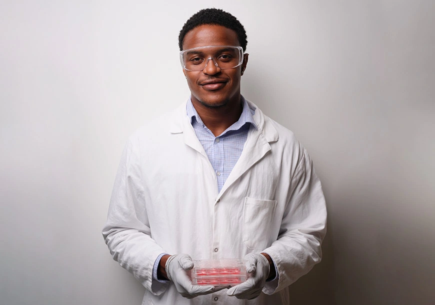 Sadiq Walker-Baker, a student at the Morehouse School of Medicine in Atlanta