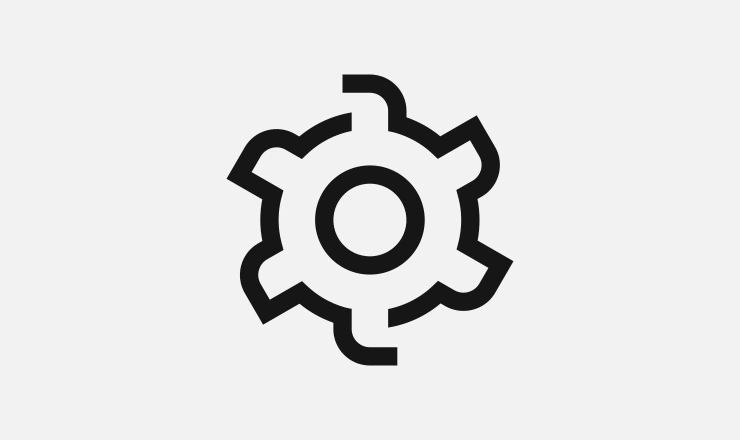 Icon representing a gear