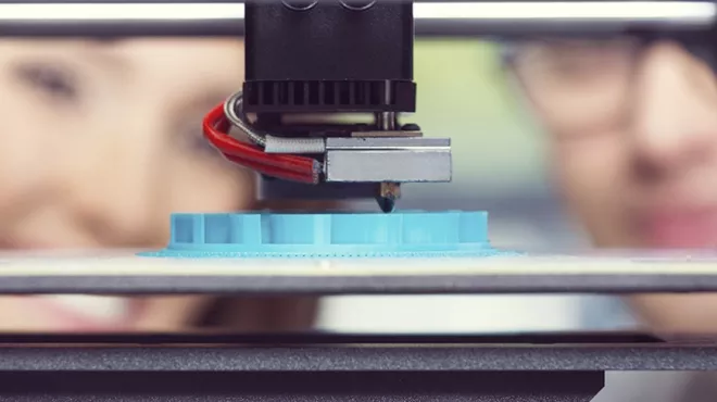 3-D printer in action