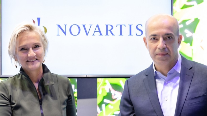 Ann Aerts and Shahram Ebadollahi at the Intelligent Health Summit 2019