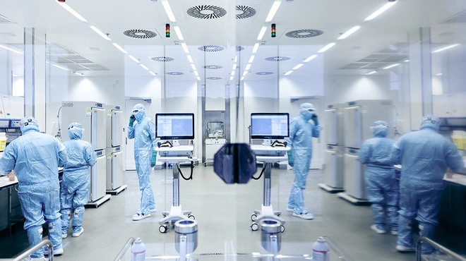 Process operators in a clean room