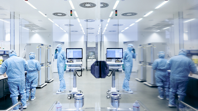 Process operators in a clean room