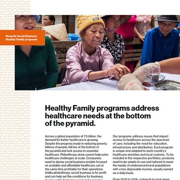 Healthy Family fact sheet