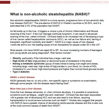 What is non-alcoholic steatohepatitis (NASH)?