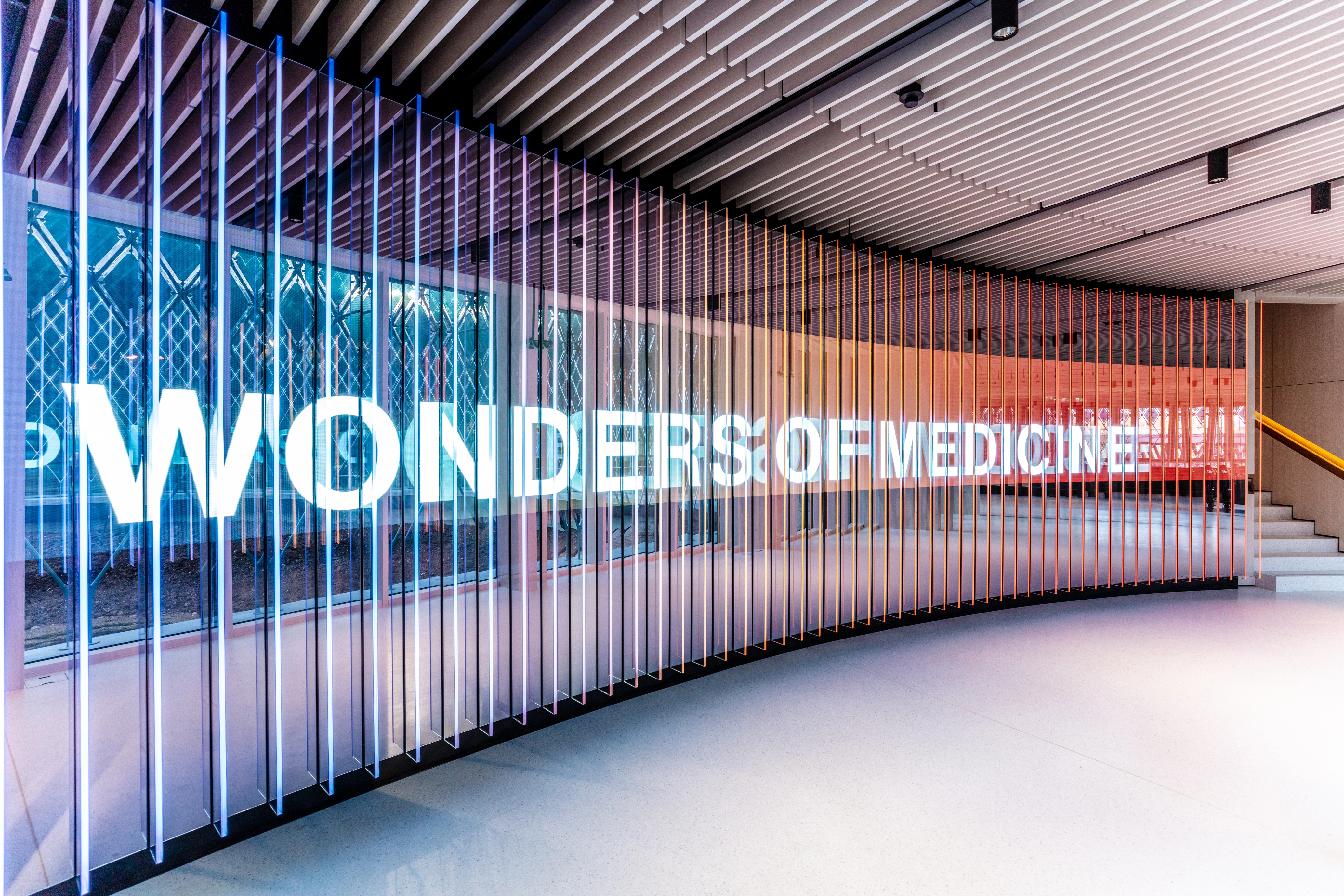 Welcome Wall in the Novartis Pavillon.