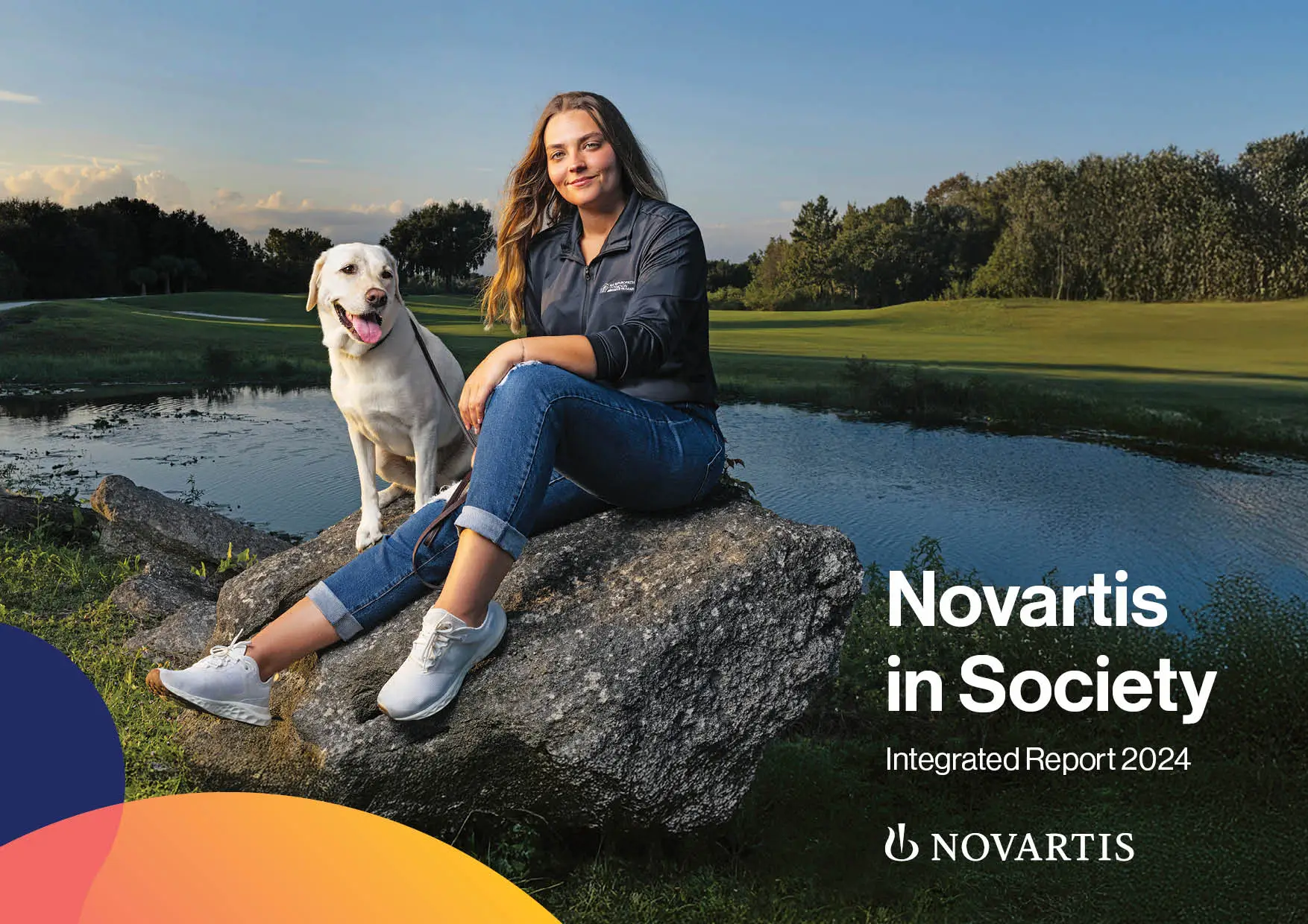 Cover of the NiS report 2024 with Kate Kostelyk, IgA nephropathy (IgAN) patient, and her labrador Dakoda in Mims, Florida