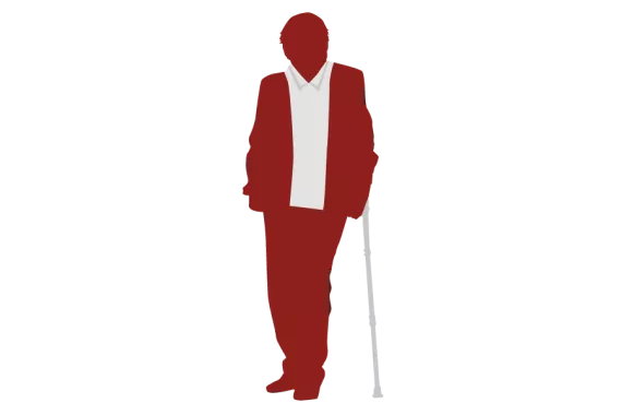 Limited mobility man icon
