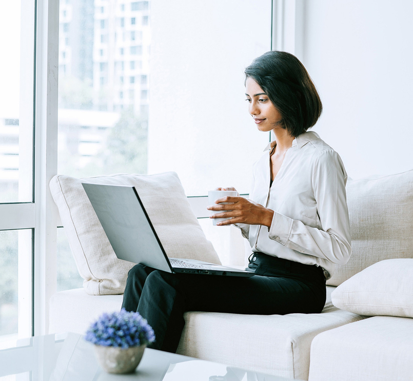 Woman at laptop