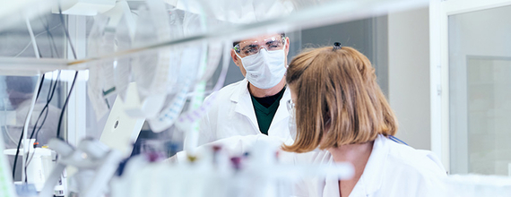 scientists working collaboratively