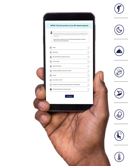 symptom tracker on mobile phone