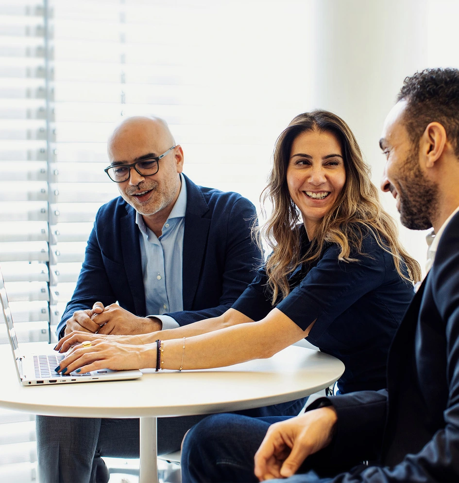 Co-workers having a meeting