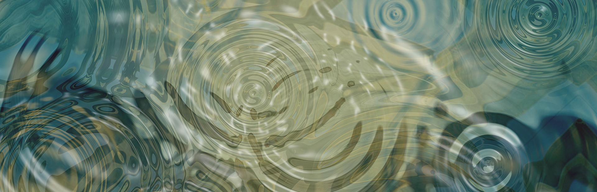 Circular ripples across water