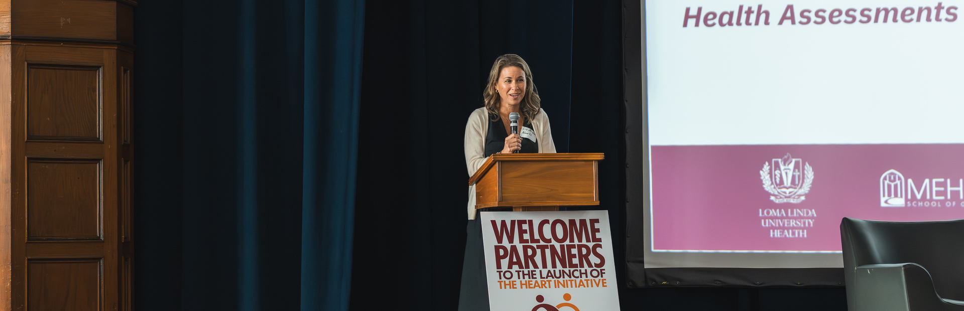 Novartis’ Liz McGee speaking at the HeART Initiative event in Detroit, Michigan on August 28, 2026.