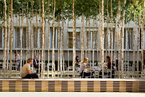 People seating outside
