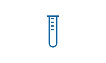 Urine tests, blue test tube icon