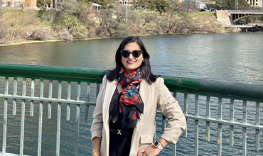 Sjogren’s disease patient Tina, after speaking at a health care meeting in Austin, Texas 