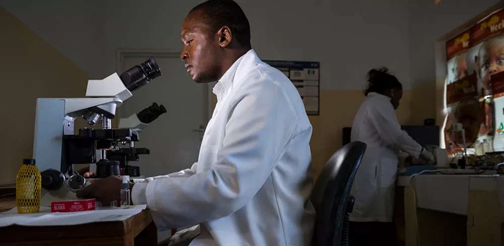 Black male scientist