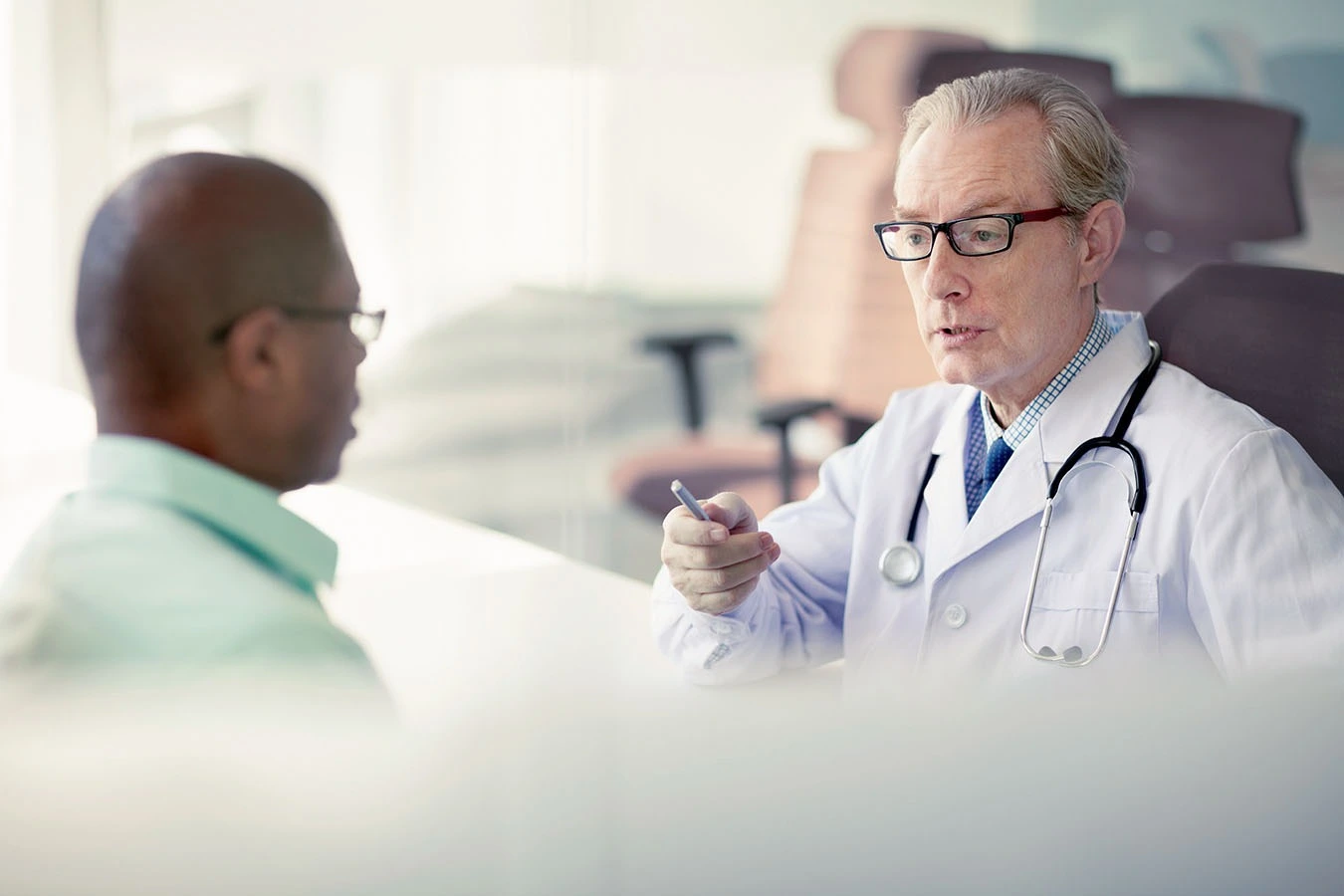 Doctor speaking with a patient