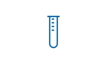 Urine tests, blue test tube icon