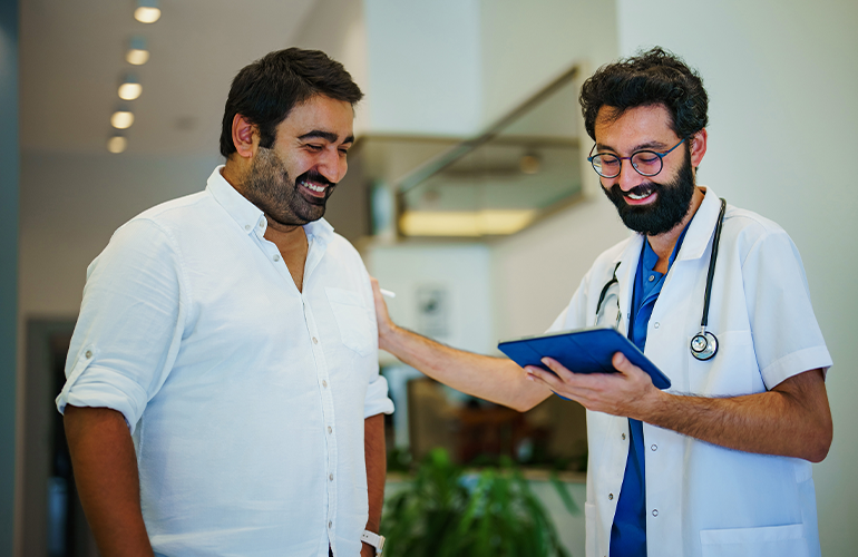 patient and doctor