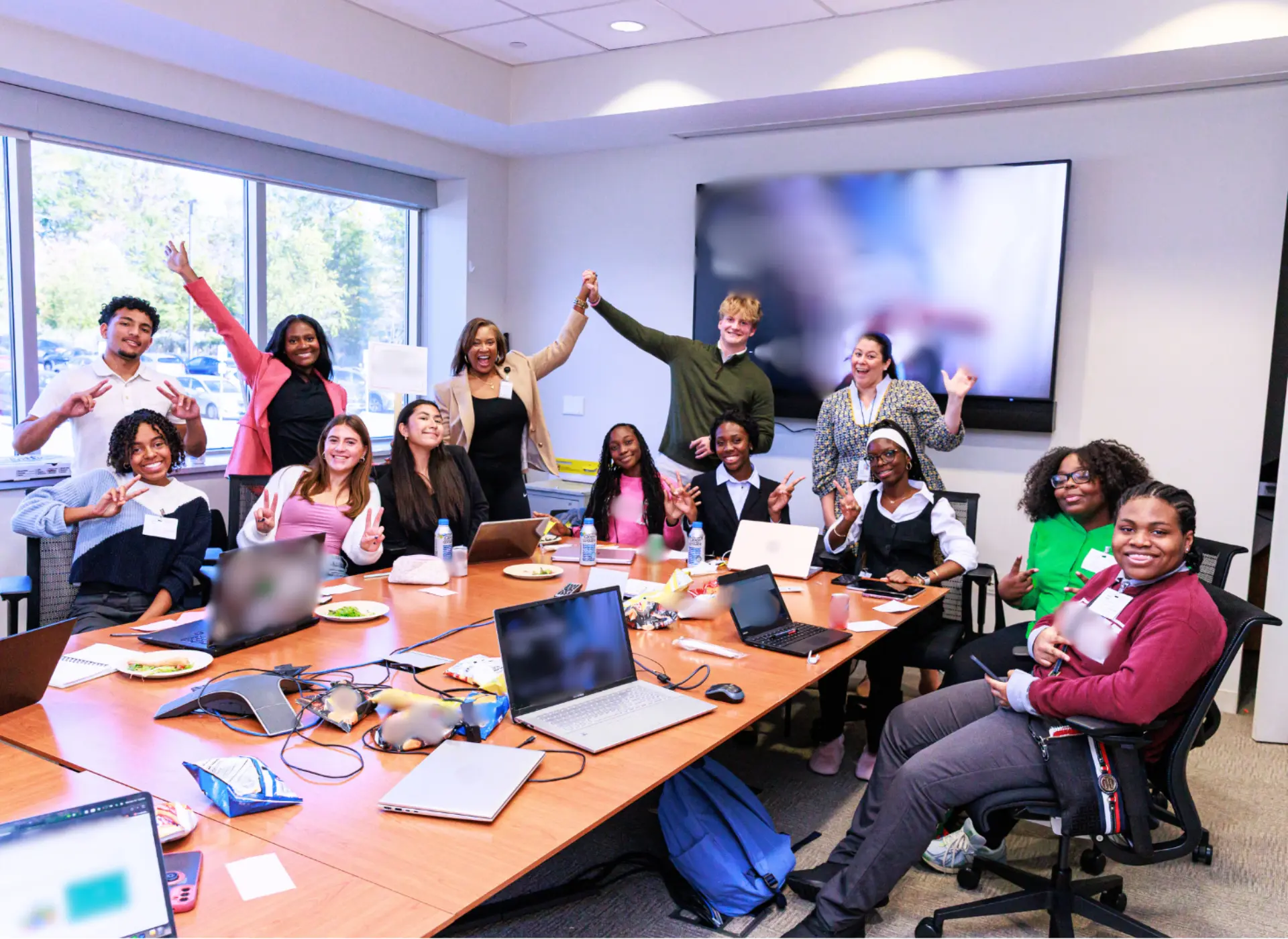 A group of students having fun at the 2025 TCMP event.