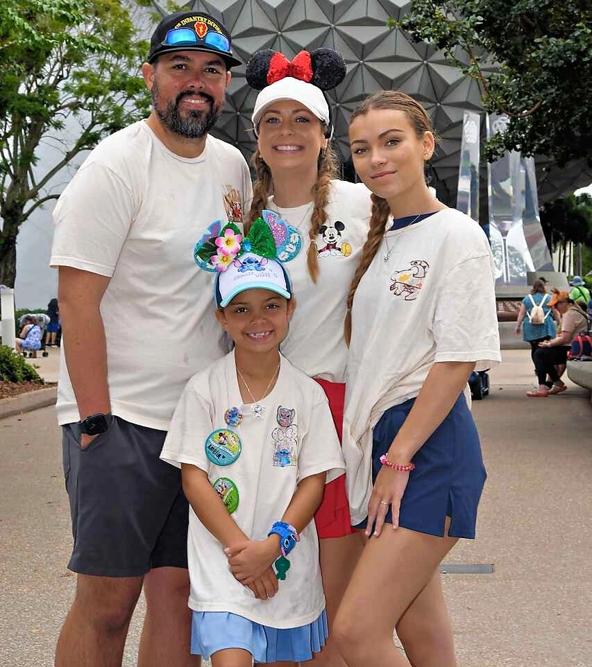 A photo of Novartis employee Matt Baca on vacation with his family.