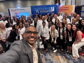 Des with members of the Novartis US Customer Engagement team at the National Sales Network.
