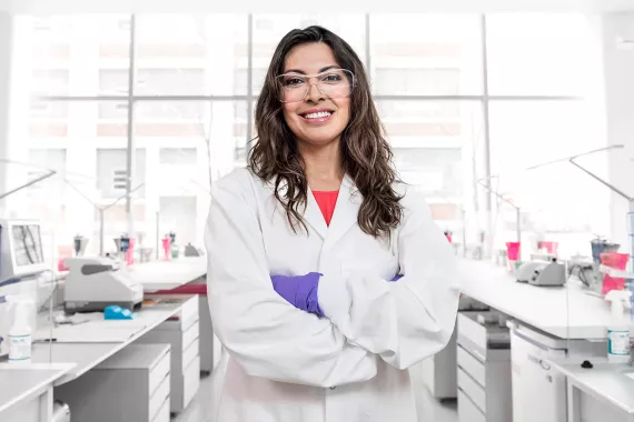 Woman scientist in a lab