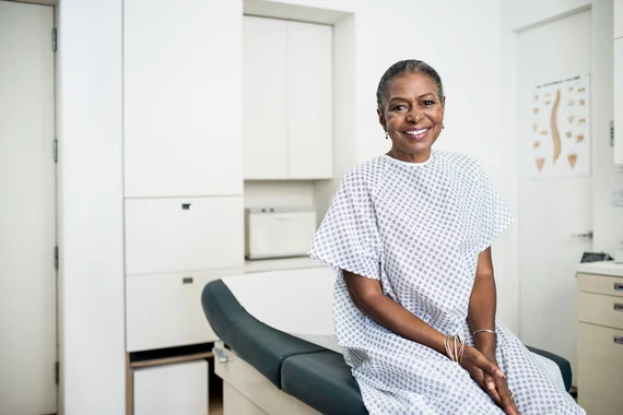 Mature woman patient in doctors office