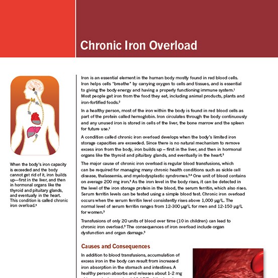Chronic Iron Overload Backgrounder