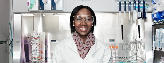female scientist in lab