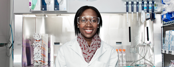 female scientist in lab