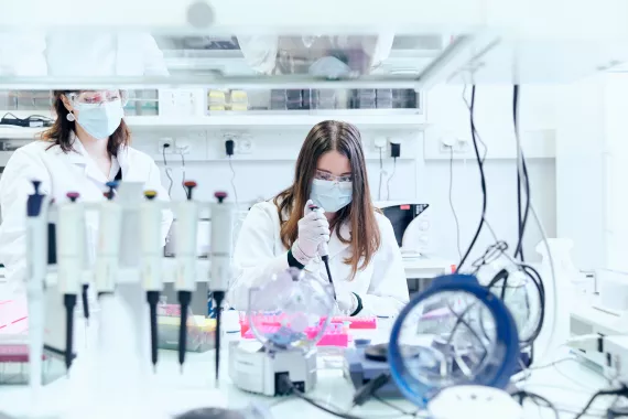 female scientist in the lab